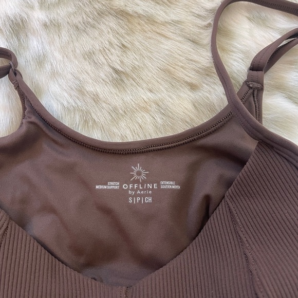 Aerie Brown Ribbed Bralette - Picture 2 of 5